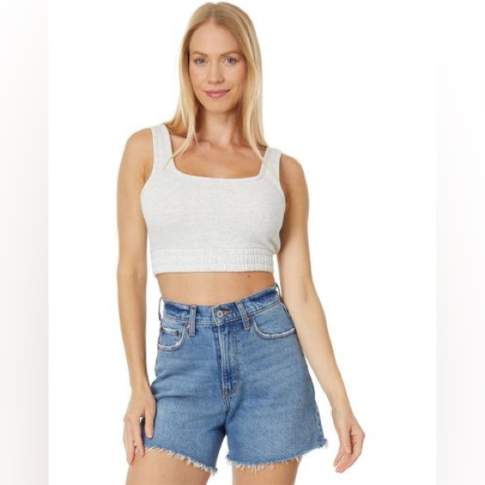 Abercrombie and Fitch Essential Sunday Tiny Top Tank Grey Small